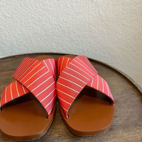 Lanapo Malta N6 Sandal Criss Cross Strap Canvas Leather Women’s 39 | US 8 - Picture 2 of 10